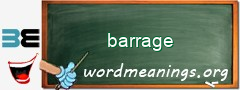 WordMeaning blackboard for barrage